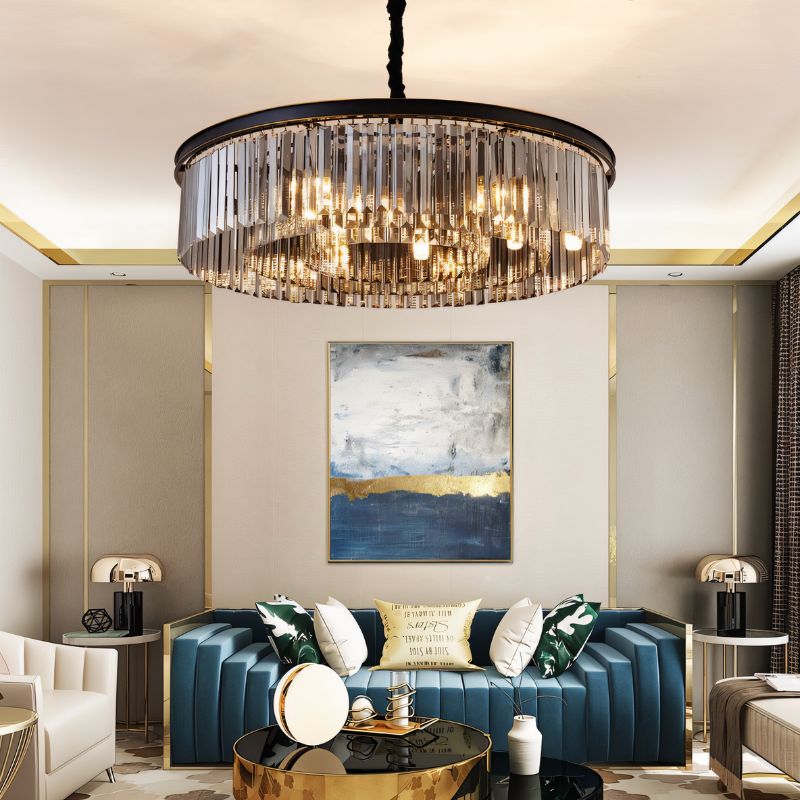 Freyza - ZivaCrystal | Elegant Black Crystal Chandelier Light Fixture
