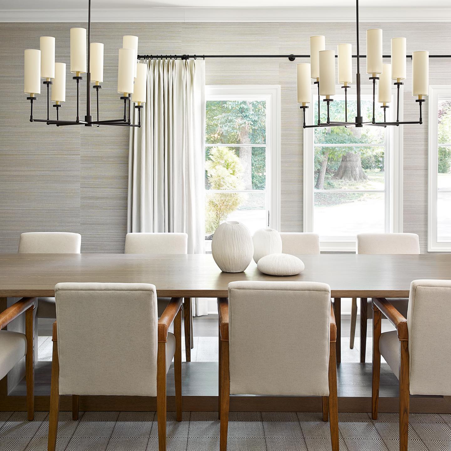 Freyza | Eraeiel Postmodern Luxury Brass Fabric Chandelier – Modern Dining Room Living Room