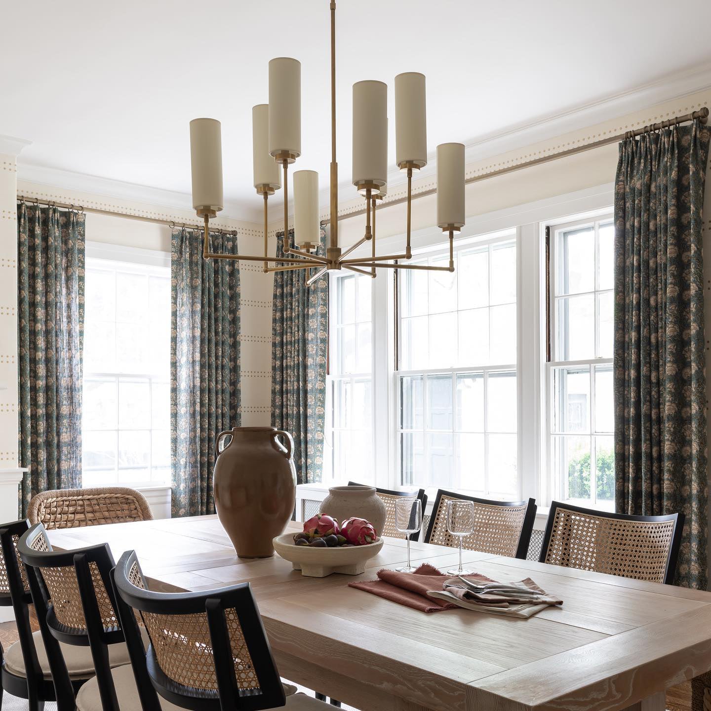 Freyza | Eraeiel Postmodern Luxury Brass Fabric Chandelier – Modern Dining Room Living Room