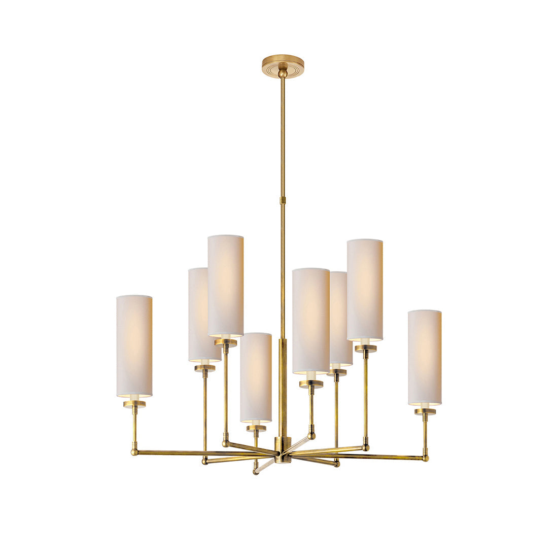 Freyza | Eraeiel Postmodern Luxury Brass Fabric Chandelier – Modern Dining Room Living Room