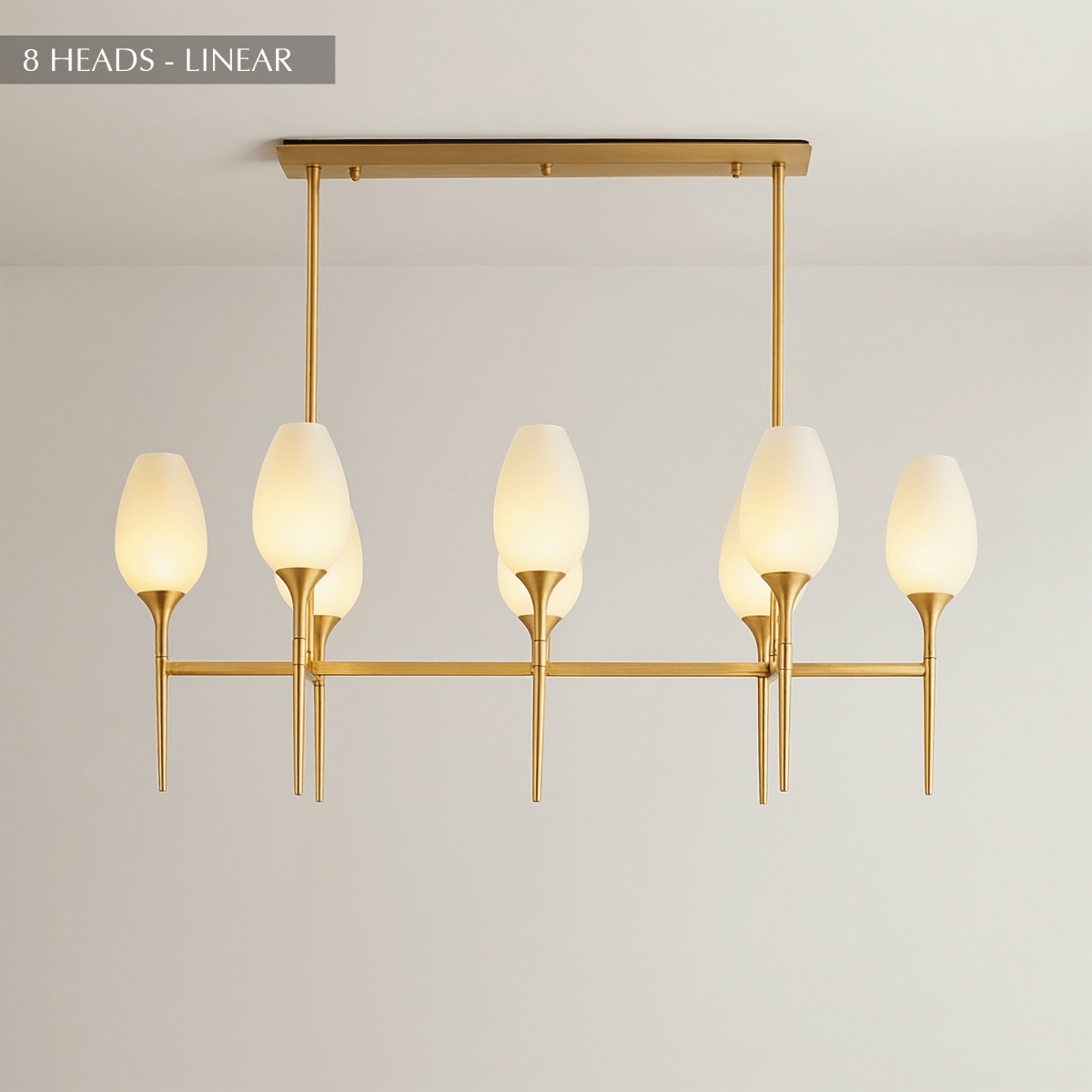 Freyza - Elegant Gold Copper Modern Chandelier Light Fixture