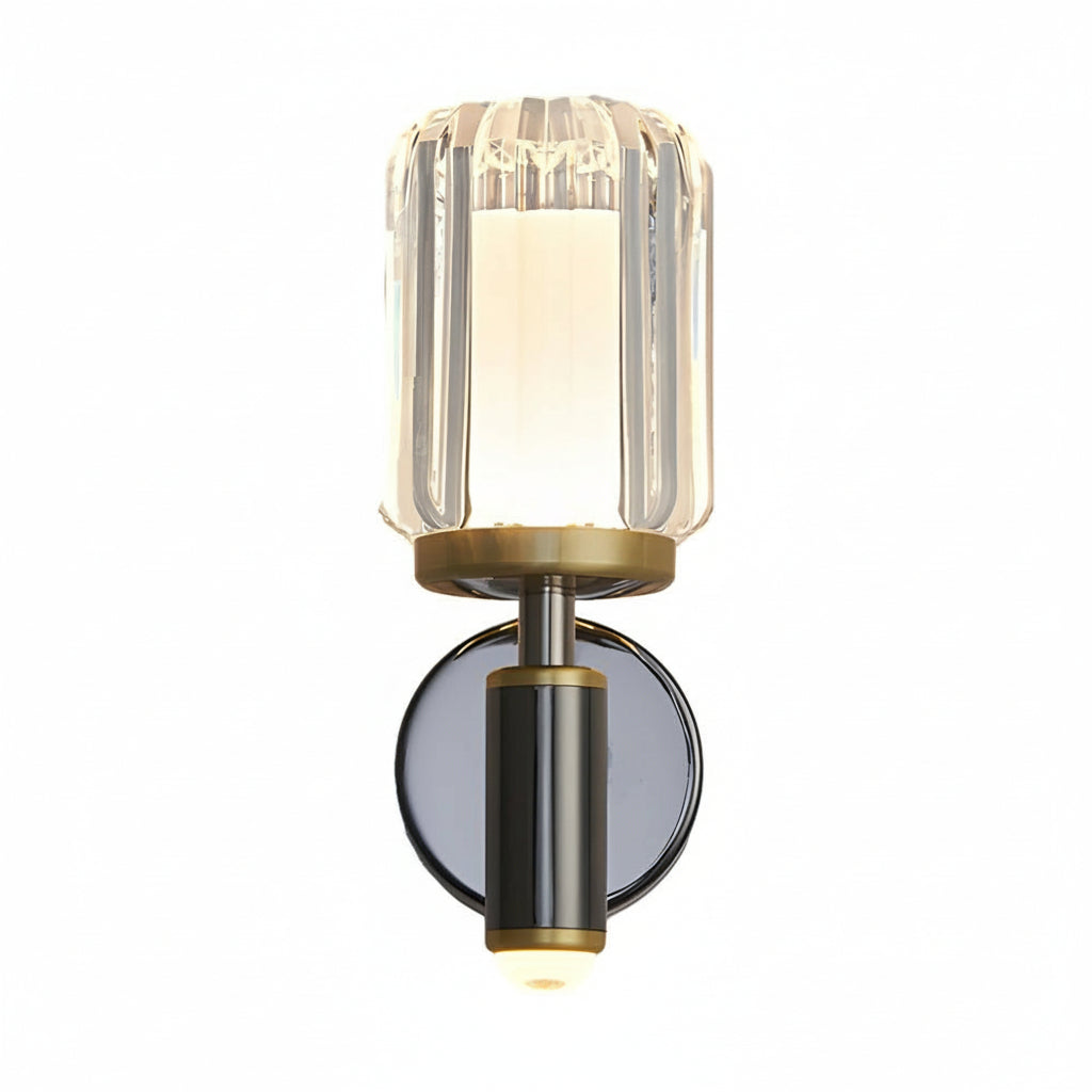 Freyza - LED Wall Sconce Light – Modern Clear Acrylic Crystal Aluminum (22x15cm / 8.7x5.9in)
