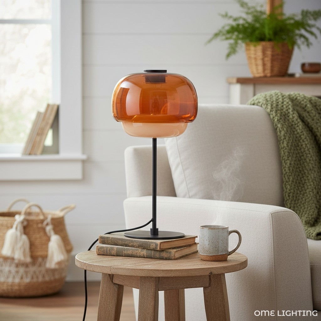 Freyza | Glass Table Lamp – Bedside Bedroom