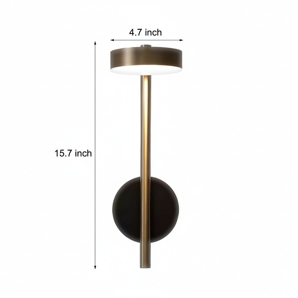 Freyza - Modern Nordic Adjustable LED Wall Sconce – 350° Rotatable Aluminum Reading Light - 12W, Black & Gold
