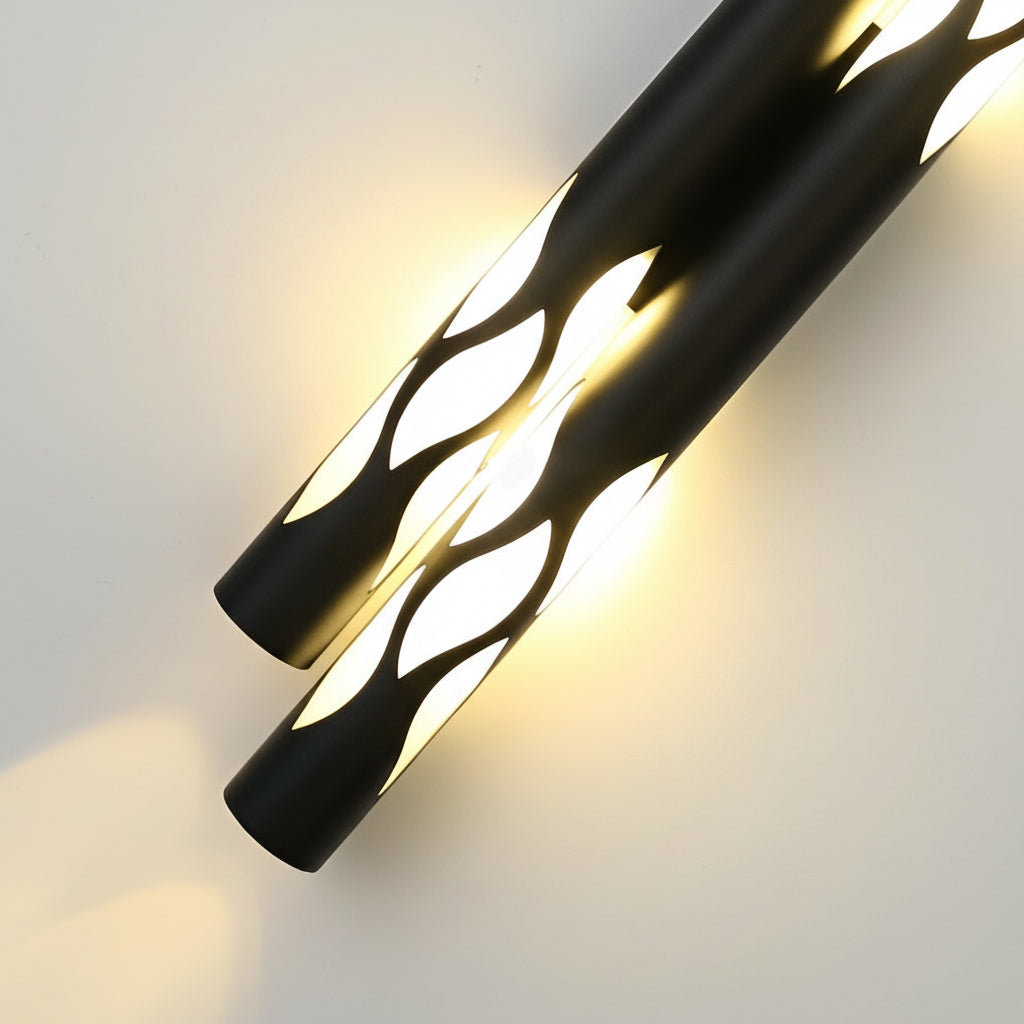 Freyza - LED Wall Sconce Flame Hollow Pattern Metal Acrylic 66cm / 26in Up Down - Hallway Light