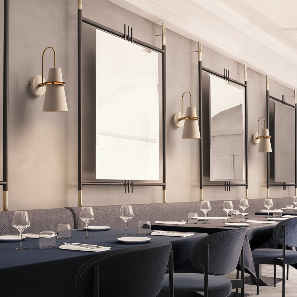 Freyza - Moderne nordische kreative Eisen-Wandleuchte – Minimalistische matte Metall-Wandlampe (E26/E27)