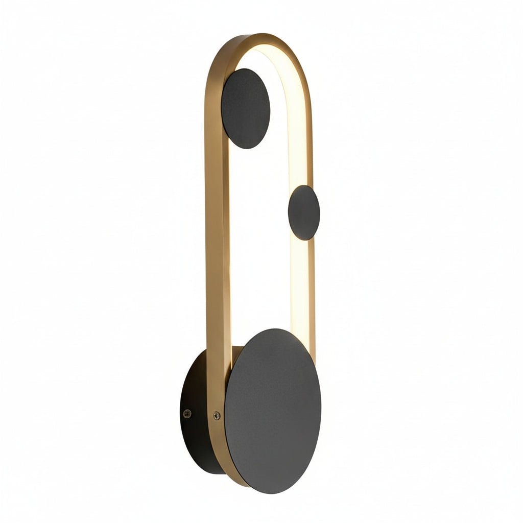 Freyza - LED Wall Sconce – Nordic Geometric Round Oval Iron Acrylic (3-Step Dimming & 13-40cm)