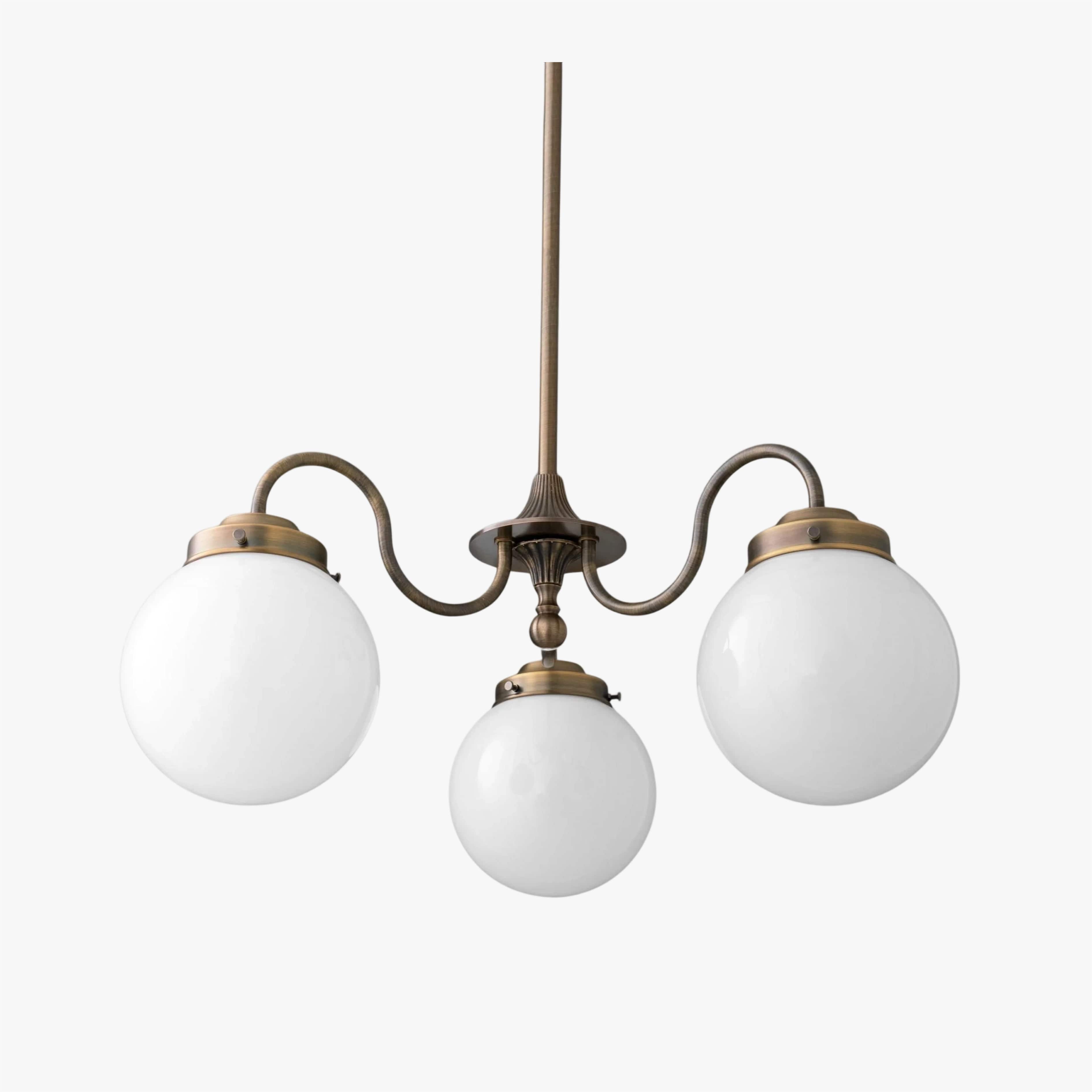 Freyza | 3-Light Glass Chandelier – Dining Room Living Room