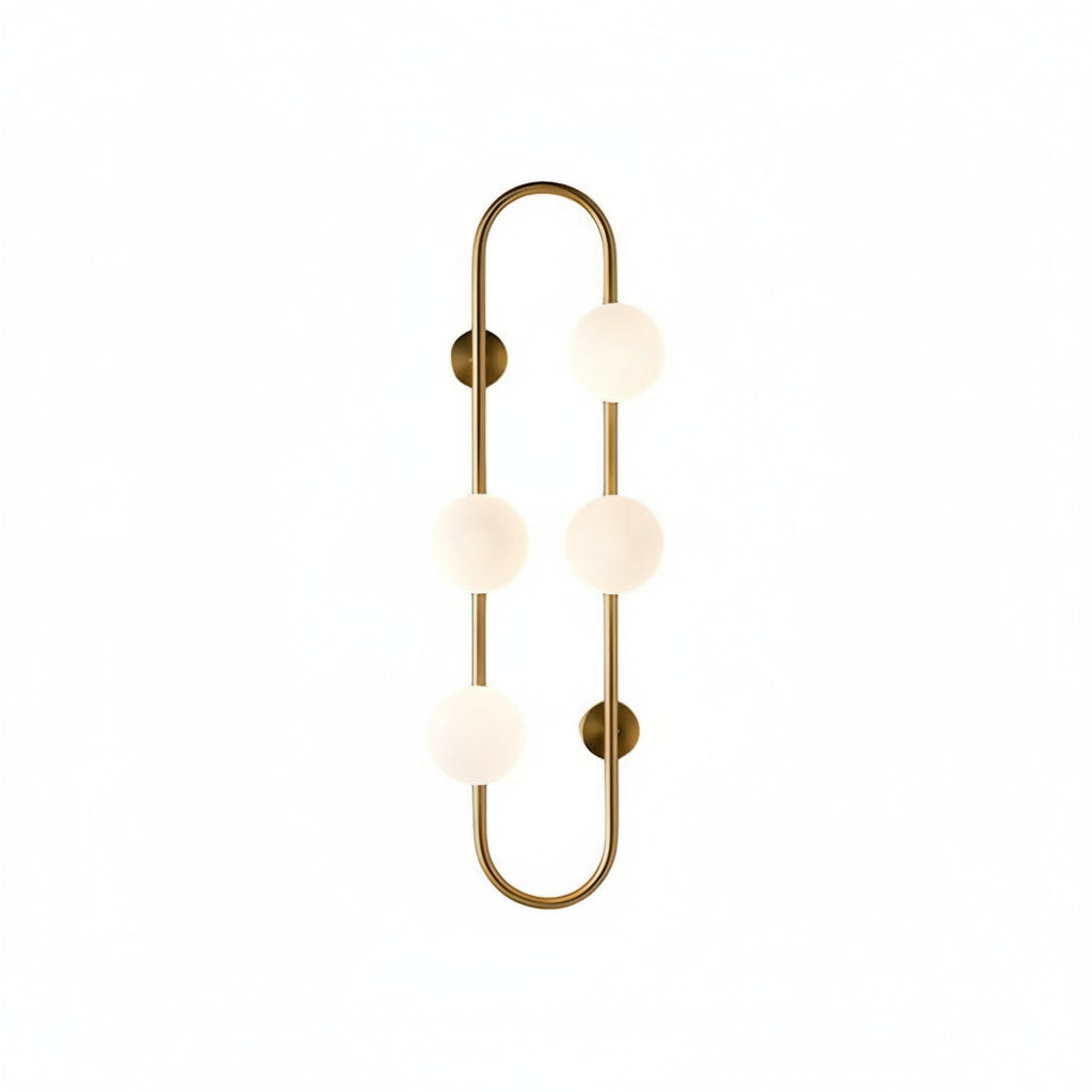 Freyza - LED Wall Sconce Light – Modern 4-Ball Glass Bubble Postmodern (62x24cm / 24.4x9.4in)