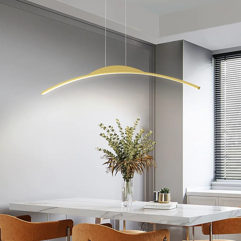 Freyza | Floa Minimalist Linear Pendant Light – Minimalist Kitchen Dining Room