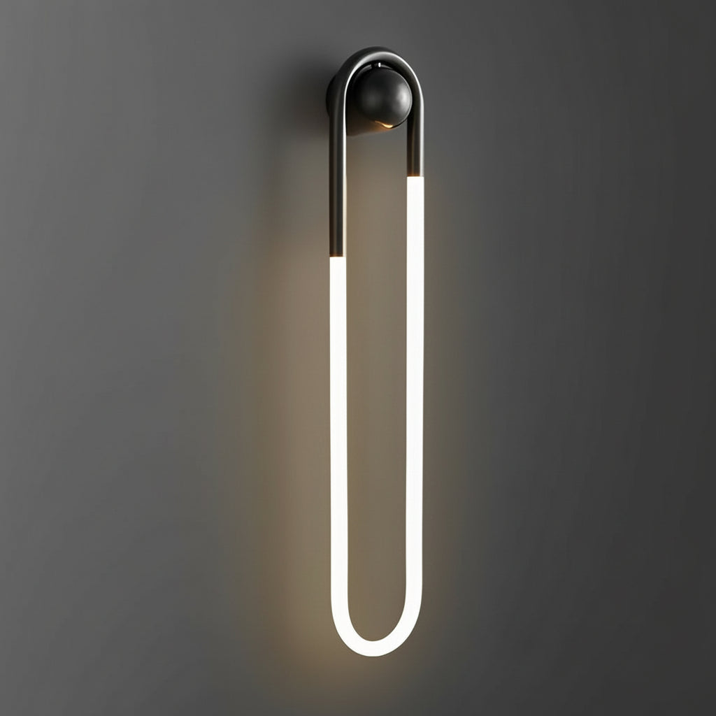Freyza - Nordic Minimalist Brass LED Wall Sconce – Linear Bedside Wall Lamp (3-Color Dimmable)
