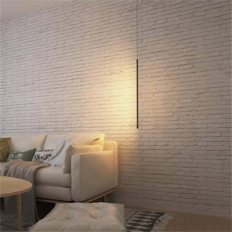 Freyza | Erix luminaire suspendu linéaire noir minimaliste – cuisine minimaliste, salle à manger
