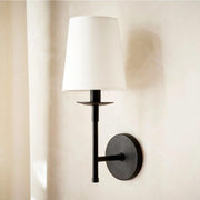 Freyza | Lodge Messing Stoff-Wandleuchte