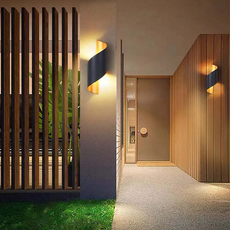 Freyza | Travin Modern Conch Black Gold Indoor Wall Light – Modern Bedroom Living Room