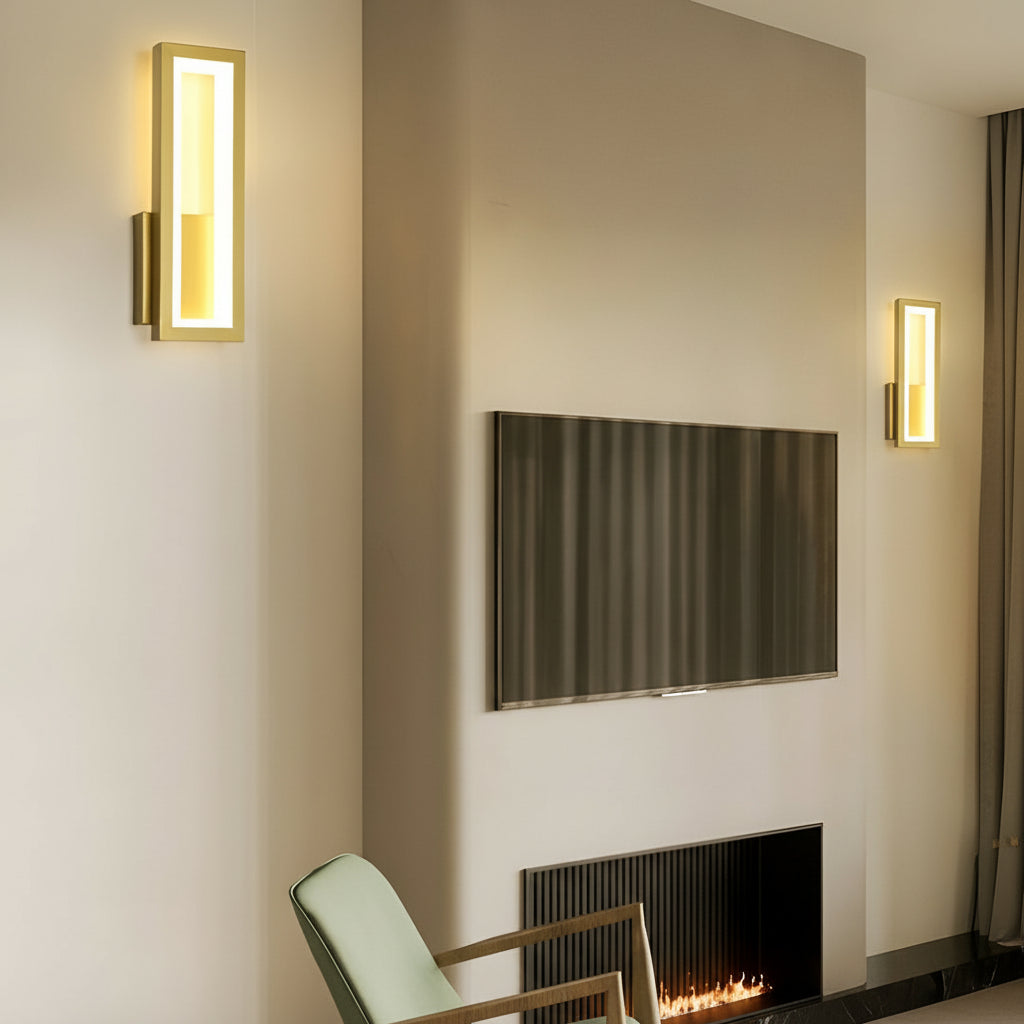 Freyza - Modern Linear LED Wall Sconce – Minimalist Iron & Acrylic Rectangular Wall Light