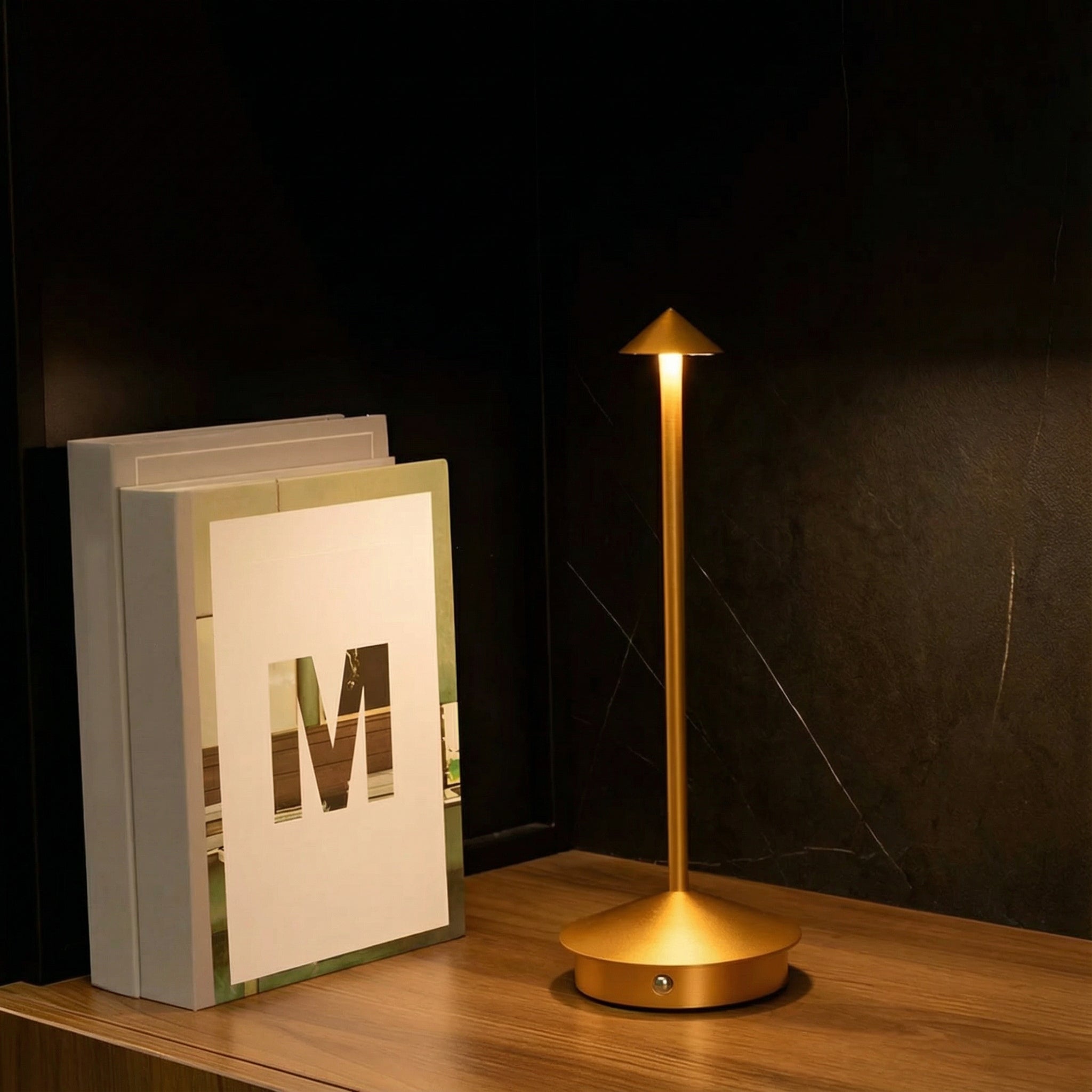 Freyza - Cordless LED Table Lamp Rechargeable Touch Dimming Metal 29cm / 11.4in 2000mAh 3 Color Modes