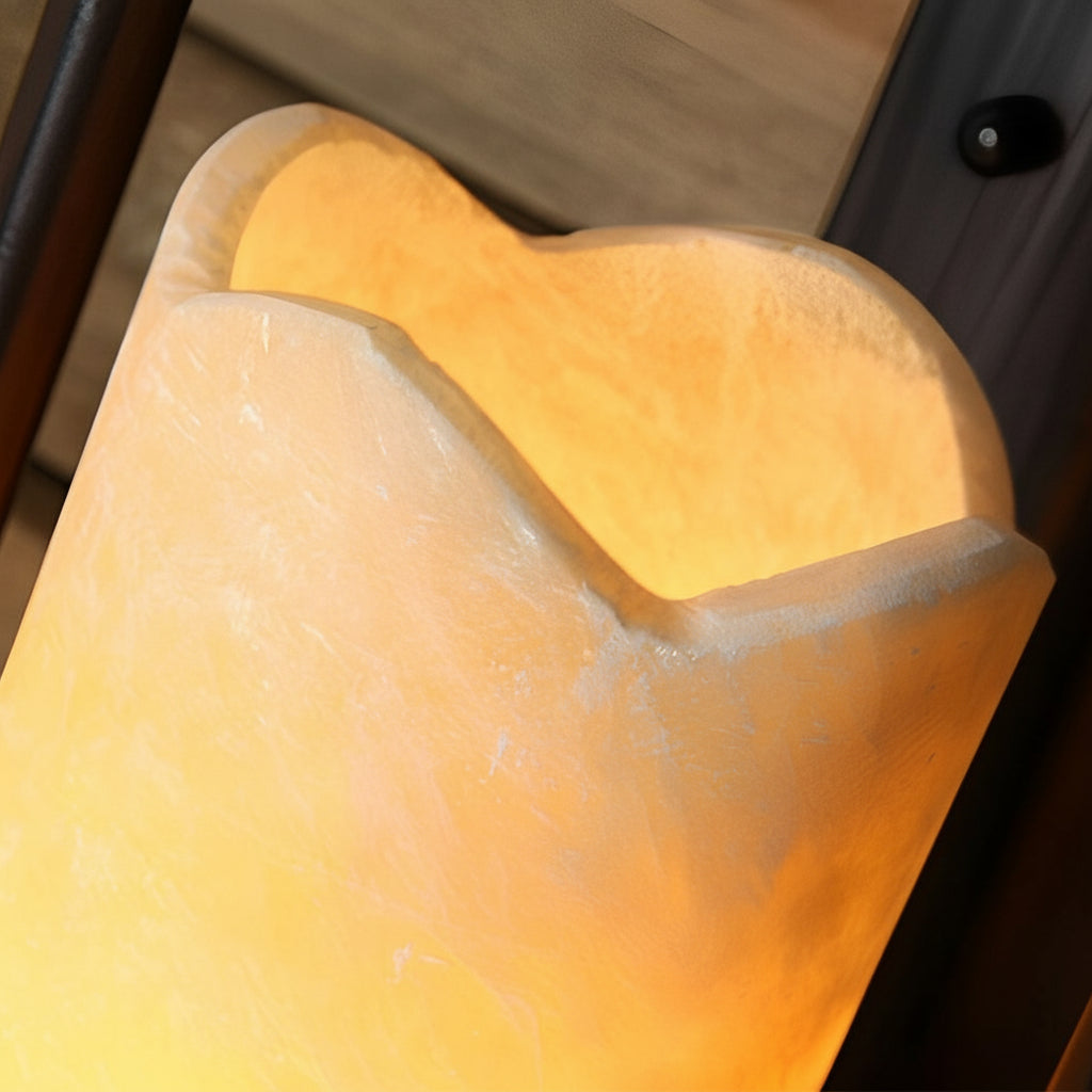 Freyza - LED Wall Sconce Light – Modern Candlestick Iron Marble Texture (50x18cm / 20x7in)