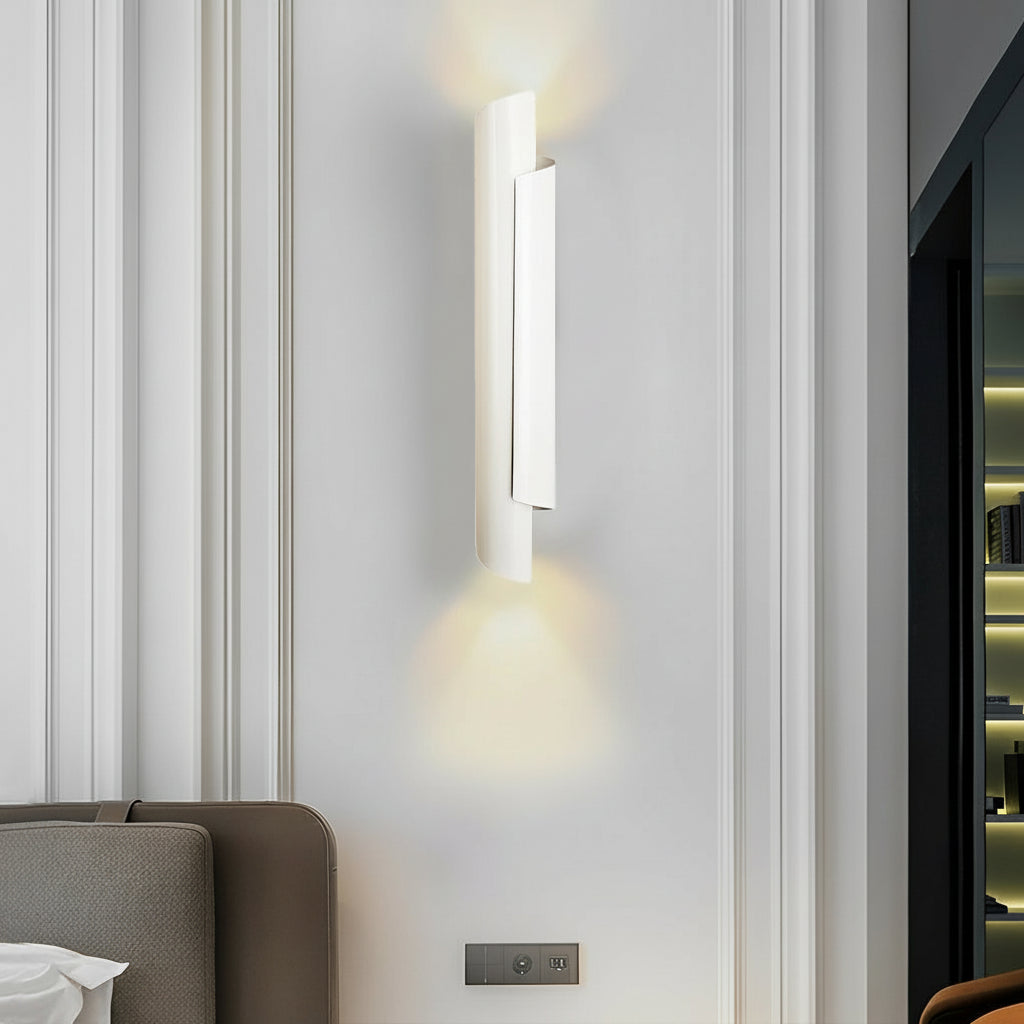 Freyza - Linear Wall Sconce Arc Metal LED 40cm / 16in Up Down Modern Bedside Light