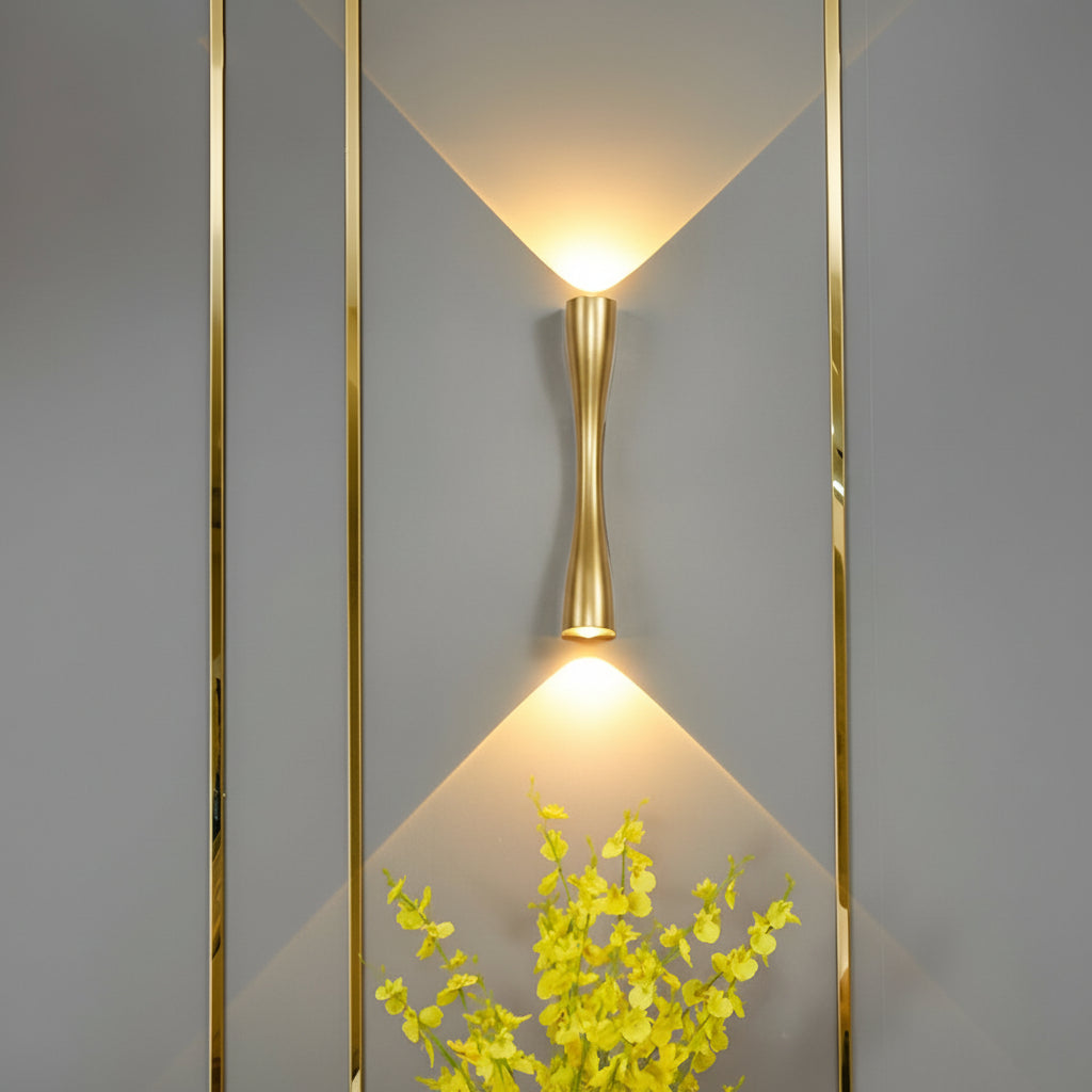 Freyza - Moderne elektroplattierte LED-Wandleuchte | Auf-/Abwärts wasserdichte Außenleuchte (9"/14")
