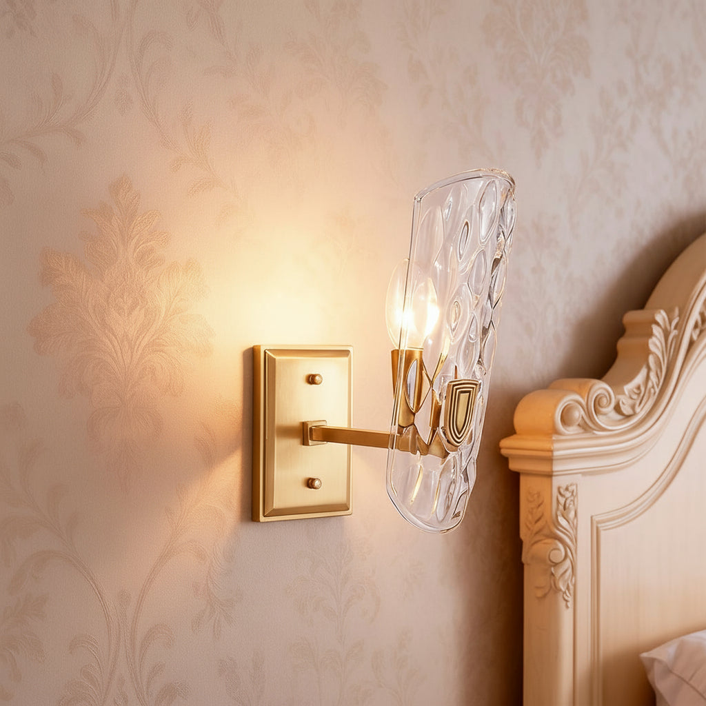 Freyza - Wall Sconce – European Classic Brass Glass Metal E27 (18x30cm)