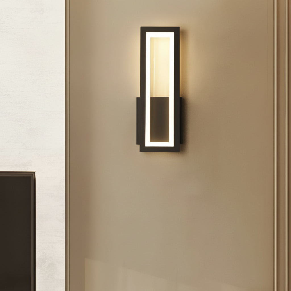Freyza - Modern Linear LED Wall Sconce – Minimalist Iron & Acrylic Rectangular Wall Light