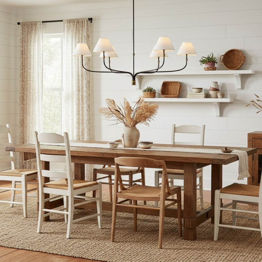 Freyza | Multi-Light Fabric Chandelier – Dining Room Living Room