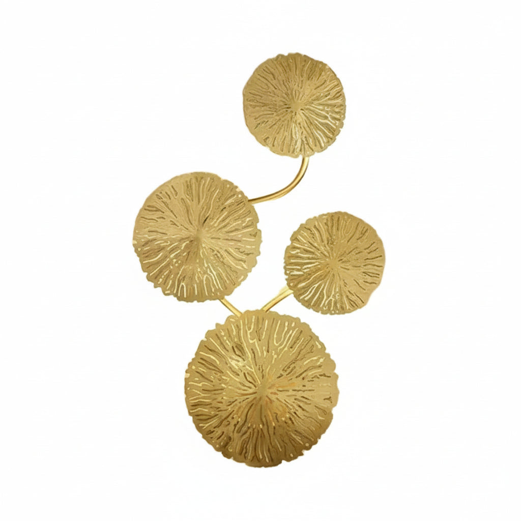 Freyza - LED Wall Sconce Light – Modern Lotus Leaf Stainless Steel Gold (40-80cm H)