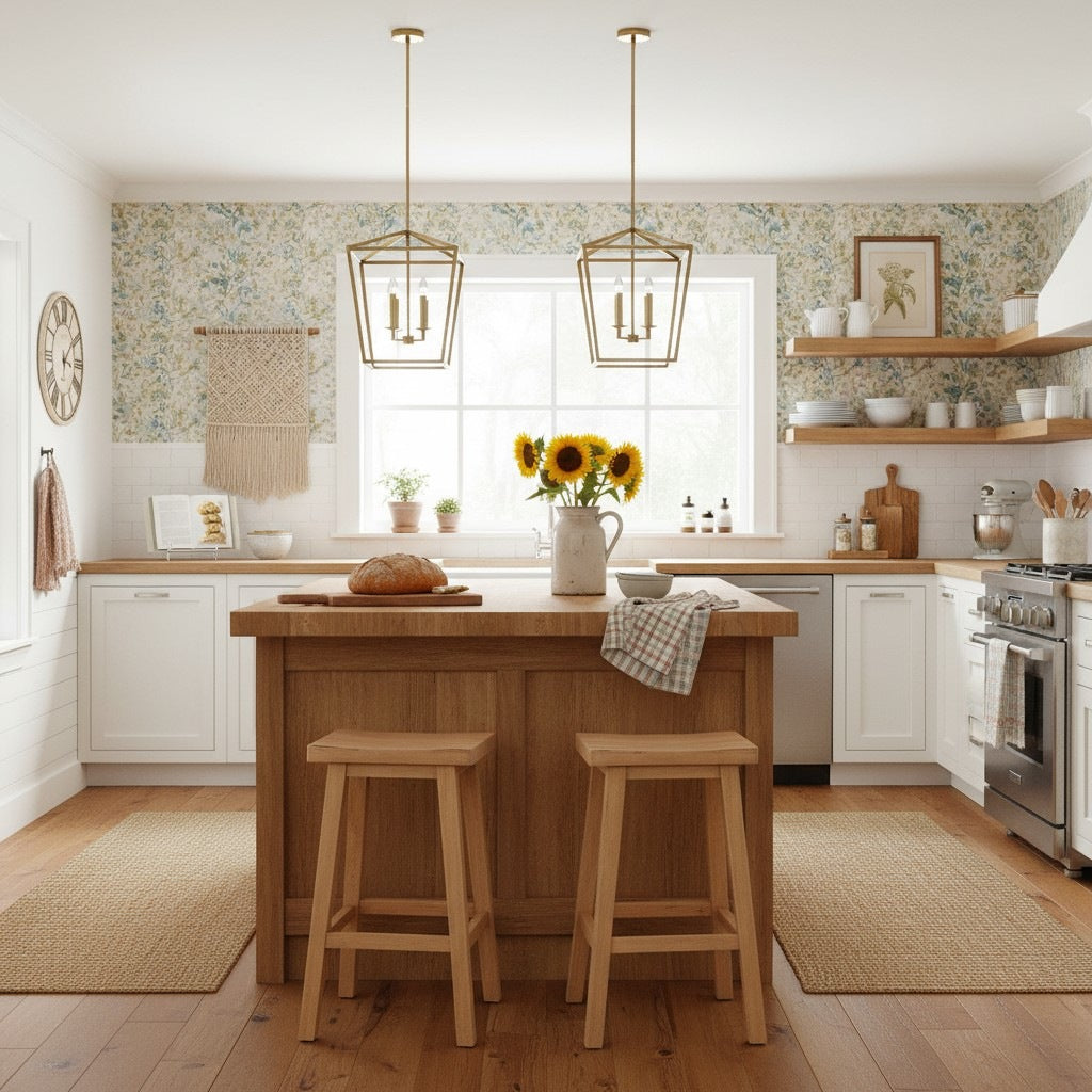Freyza | Lodge Lantern Brass Pendant Light