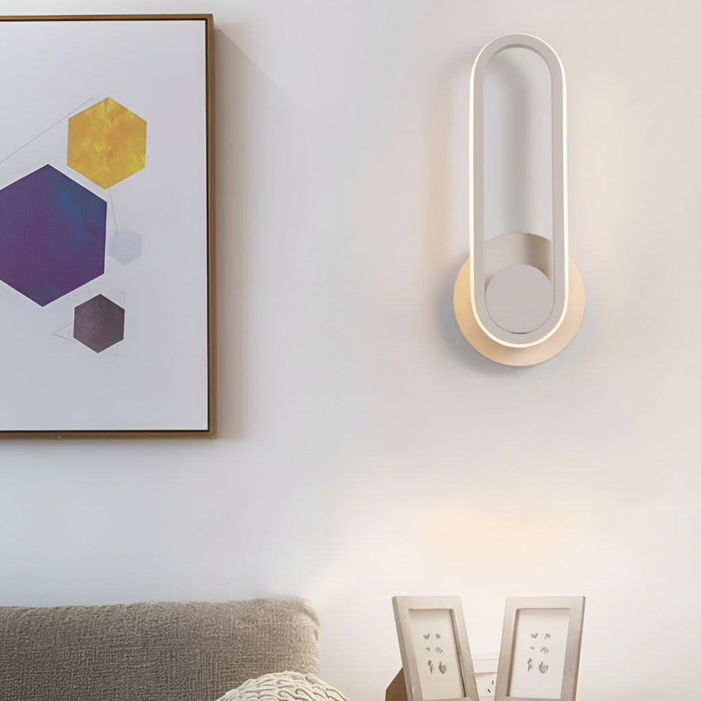 Freyza - Modern 330° Rotatable LED Nordic Wall Lamp – Adjustable Rounded Rectangular Sconce (Gold/Black/White)