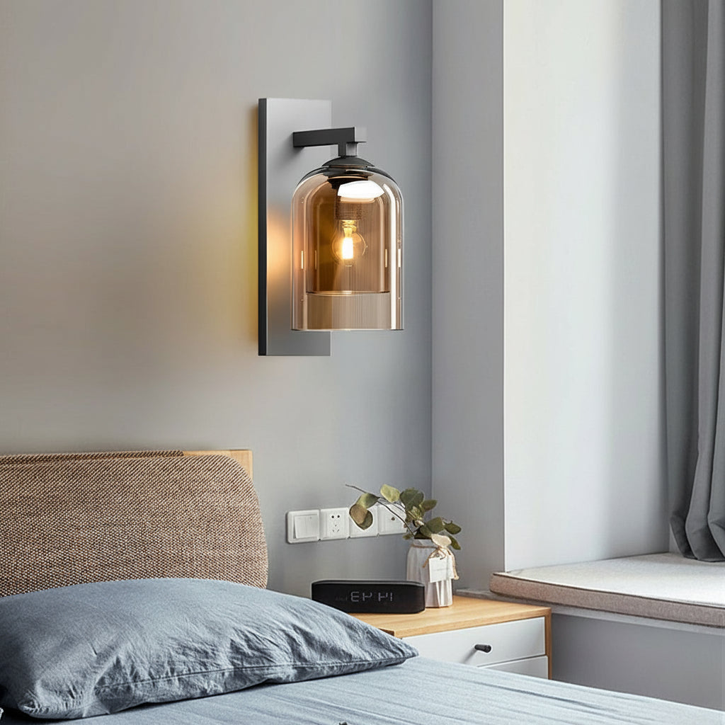 Freyza - LED Wall Sconce Light – Nordic Minimalist Double Layer Glass Iron (33x15cm / 13x6in)