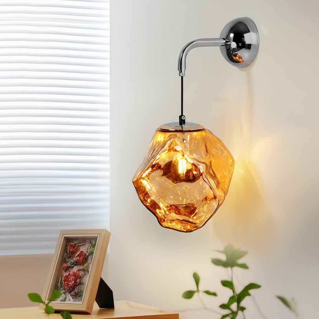 Freyza - LED Wall Sconce – Art Deco Iron White Gold Silver Rose Gold (3-Step Dimming & 13x20cm)