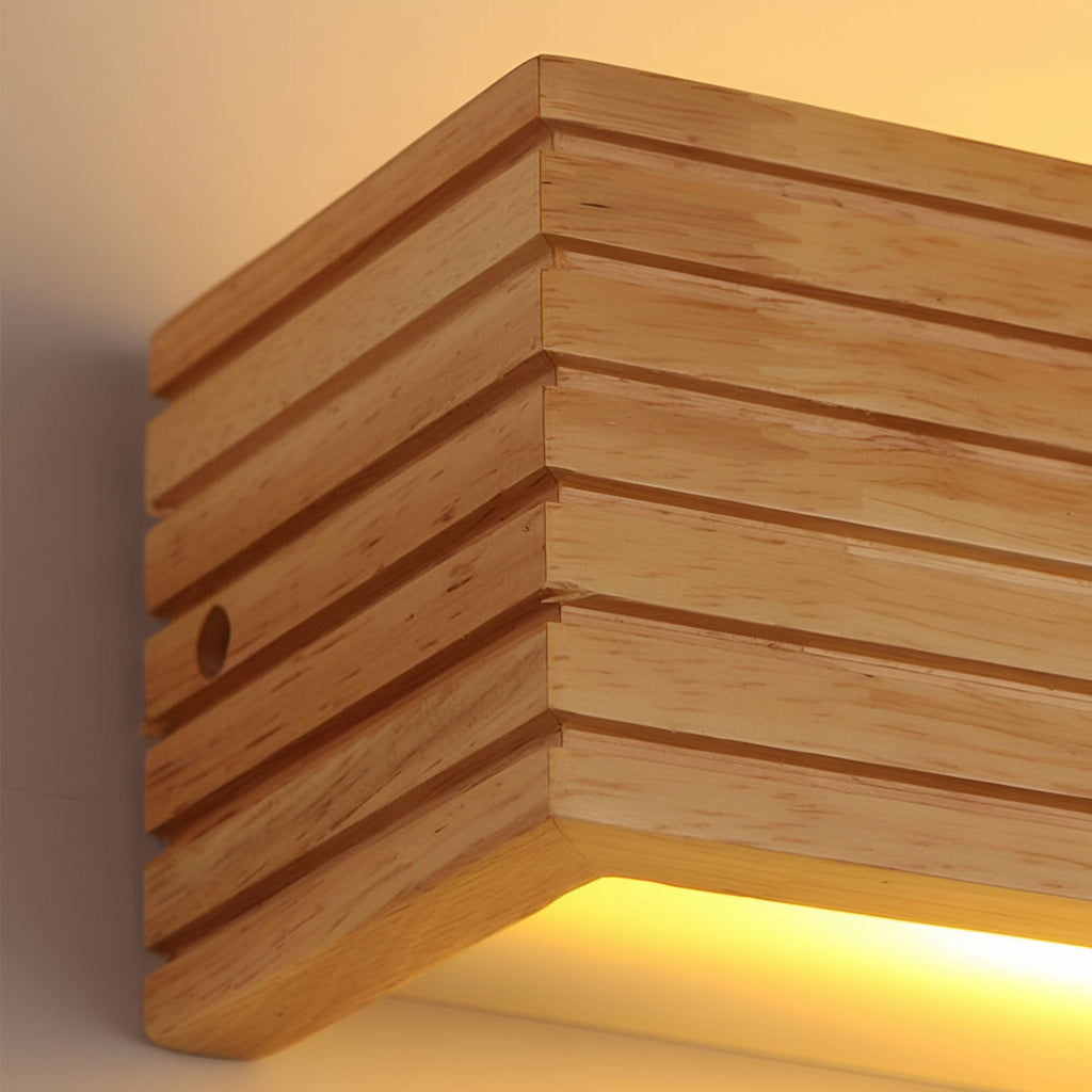 Freyza - Nordic Solid Wood LED Vanity Light – Waterproof Bathroom Mirror Sconce (Linear Design)