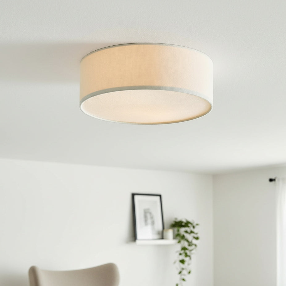 Freyza | Linen Ceiling Light – Modern Bedroom Living Room