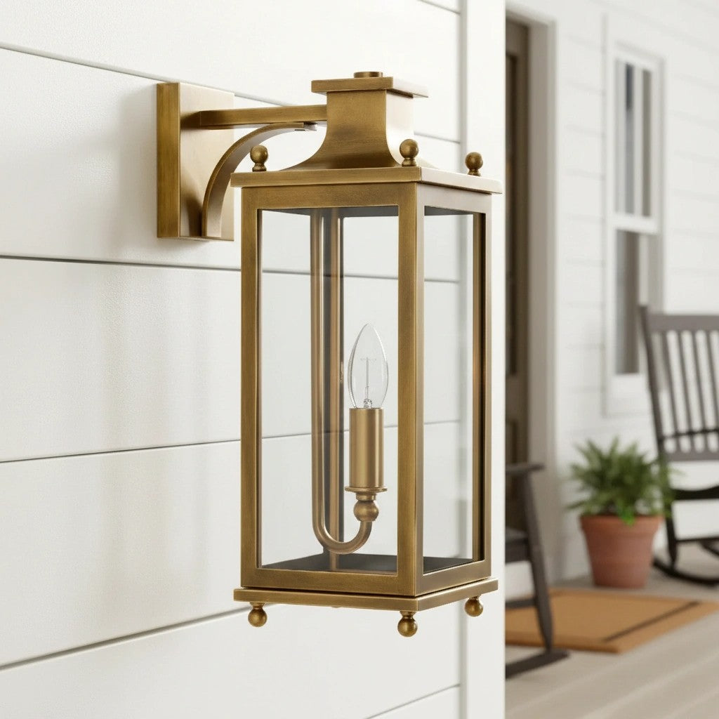 Freyza | Brass Glass Wall Light – Bedroom Hallway
