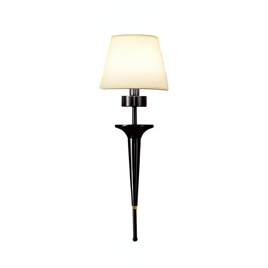 Freyza - LED Wall Sconce Light – Modern American Tall Copper Fabric Shade (66x22cm / 26x8.7in)