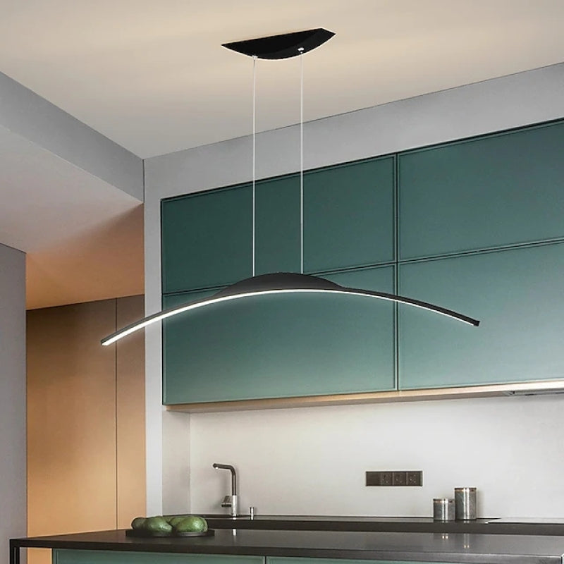Freyza | Floa Minimalist Linear Pendant Light – Minimalist Kitchen Dining Room