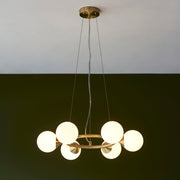 Freyza - Amos Crib 6 Light Circular Chandelier Brushed Brass
