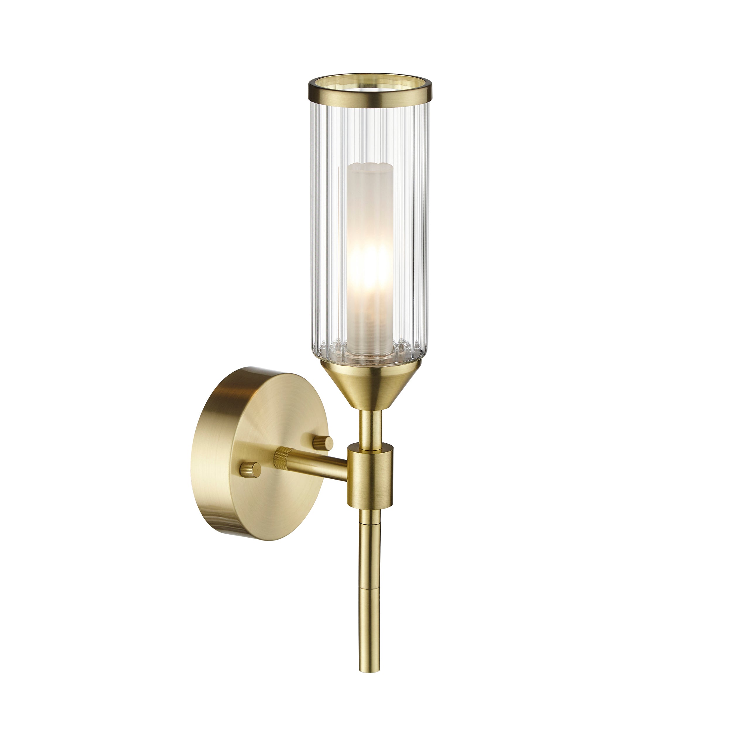 Freyza – Wandleuchte „Amos“ des Herzogtums, Satin-Messing