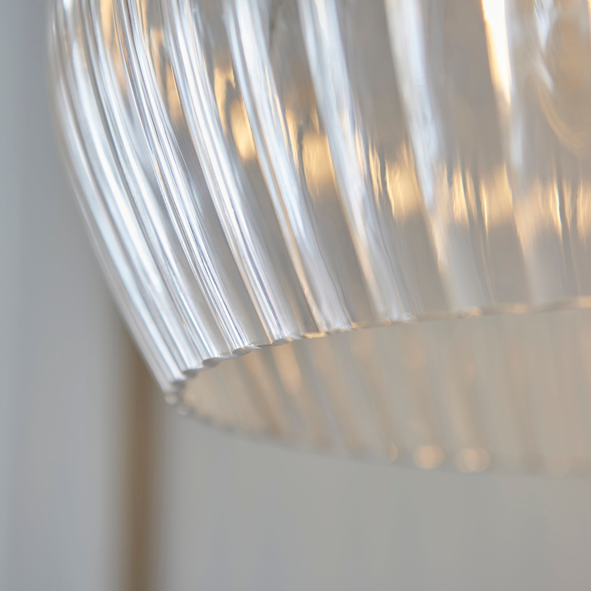 Freyza - Amos Lucid Medium Pendant Ribbed Glass