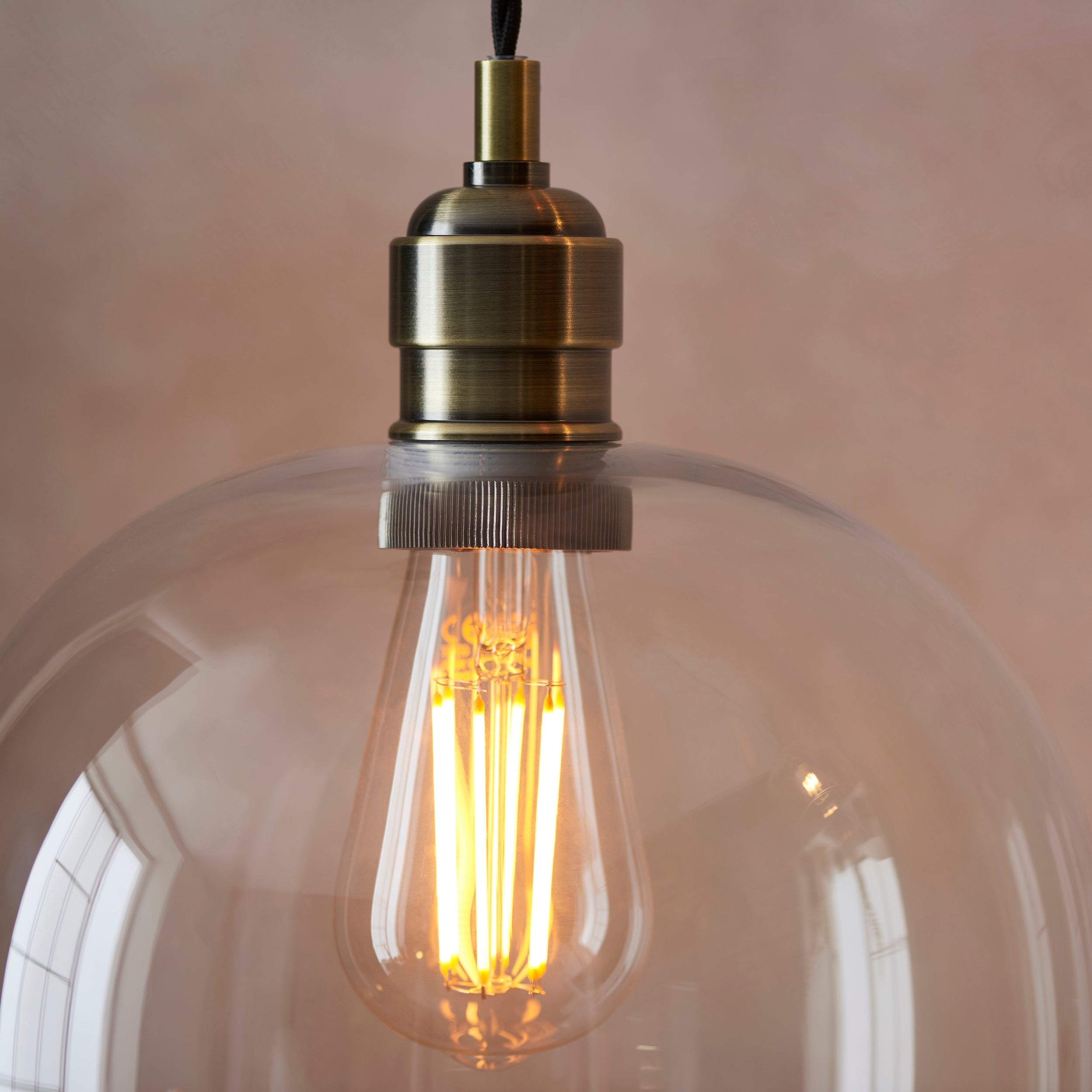 Freyza - Amos Lucid Pendant Antique Brass Large