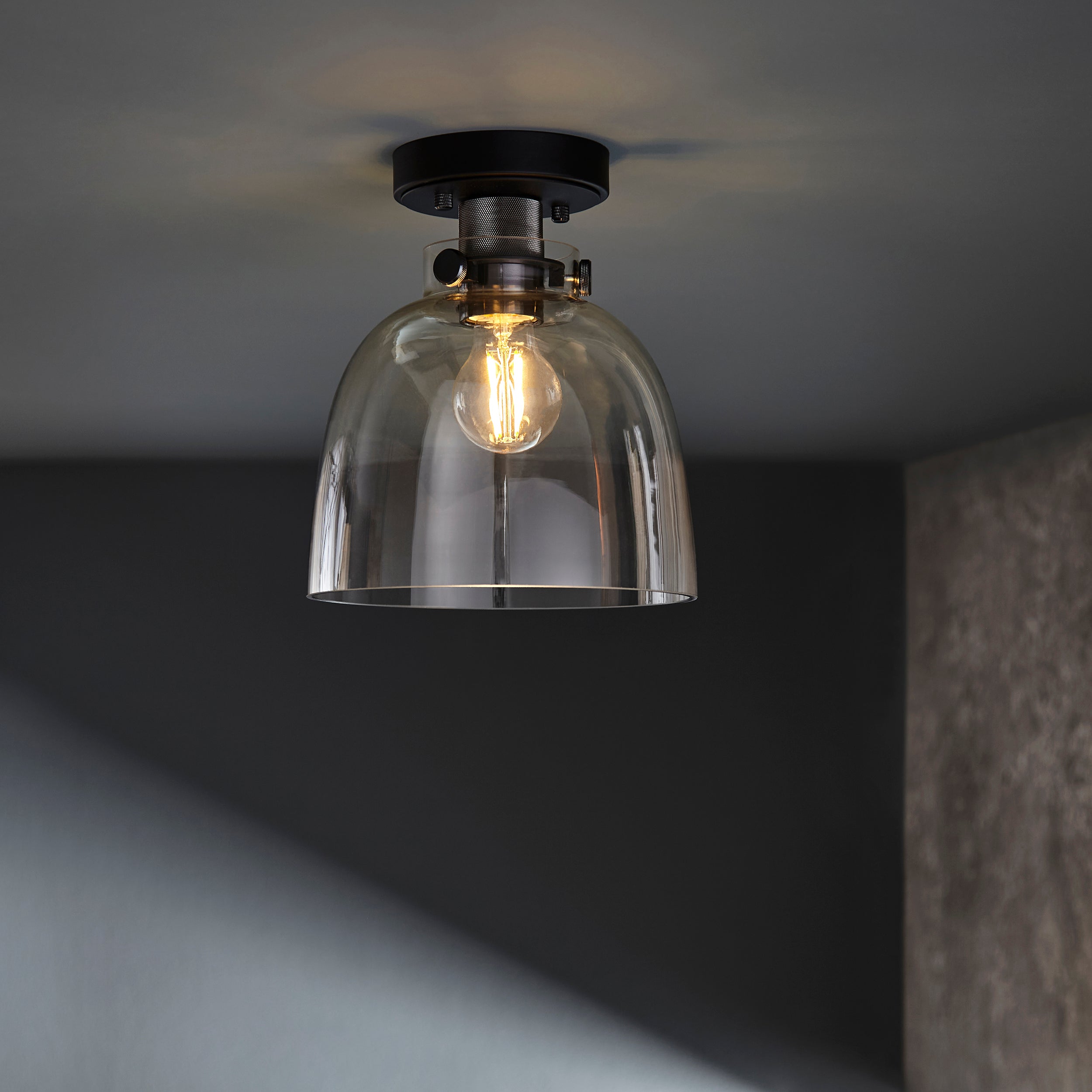 Freyza - Endon Urban Flush Smokey Grey Tinted Glass