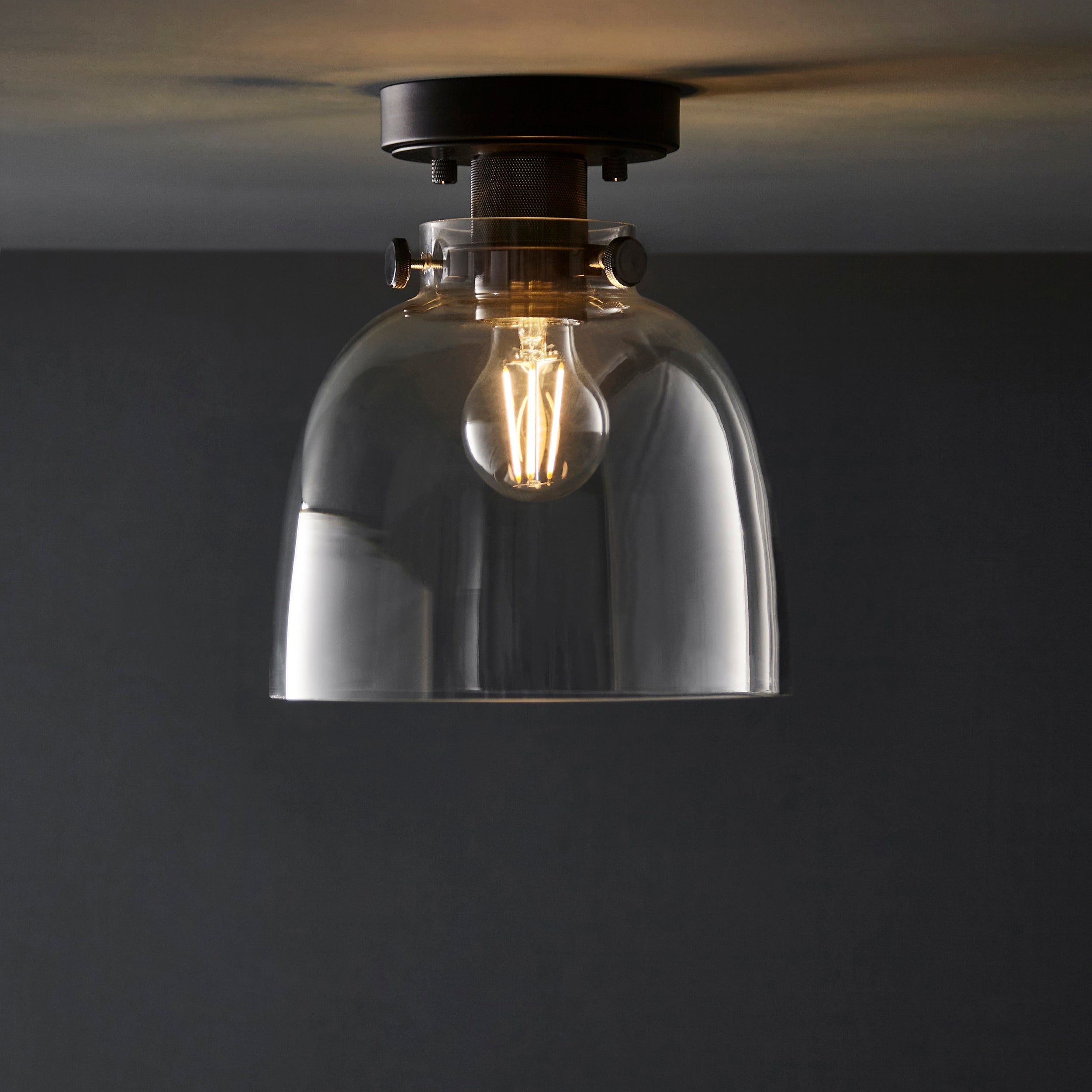Freyza - Endon Urban Flush Smokey Grey Tinted Glass