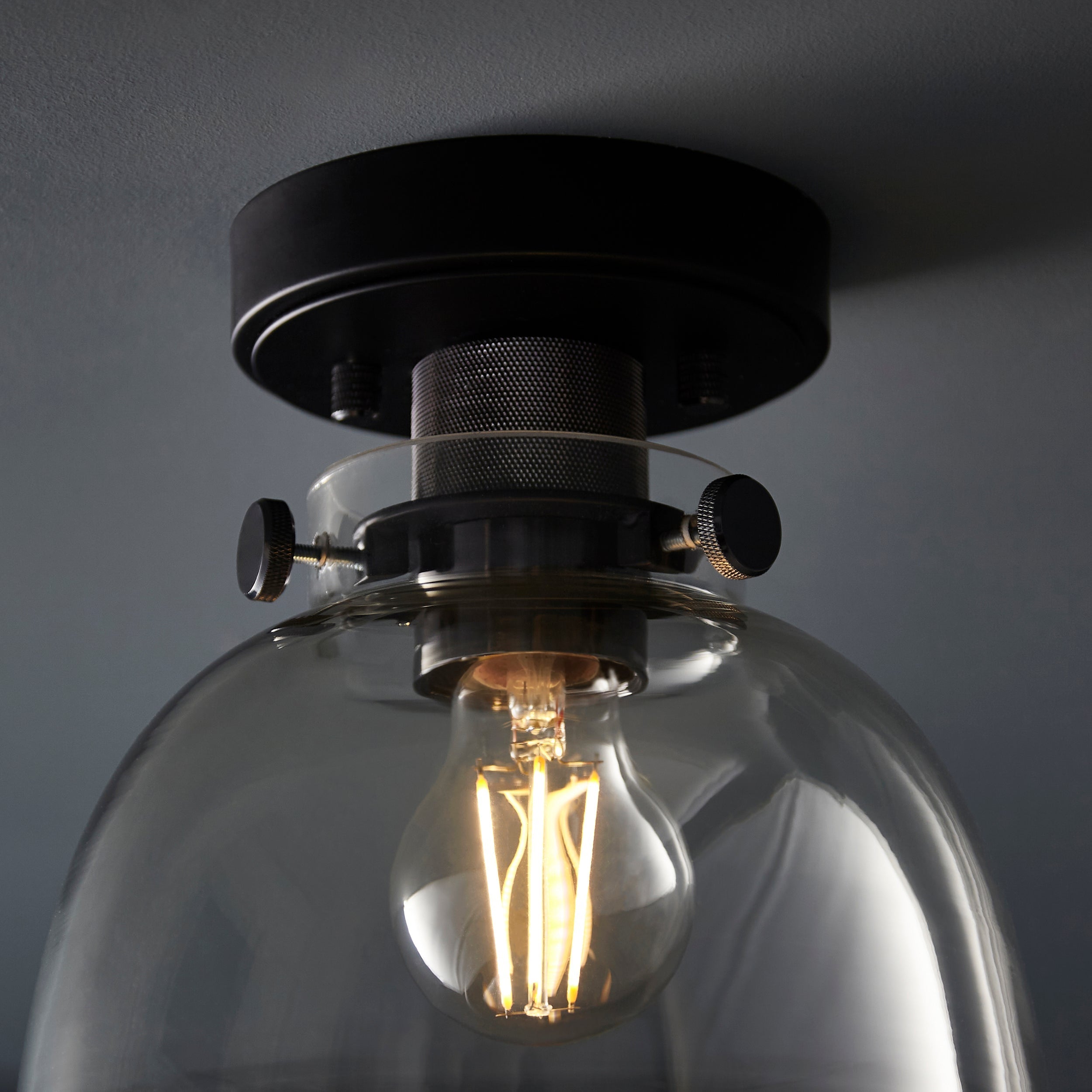 Freyza - Endon Urban Flush Smokey Grey Tinted Glass