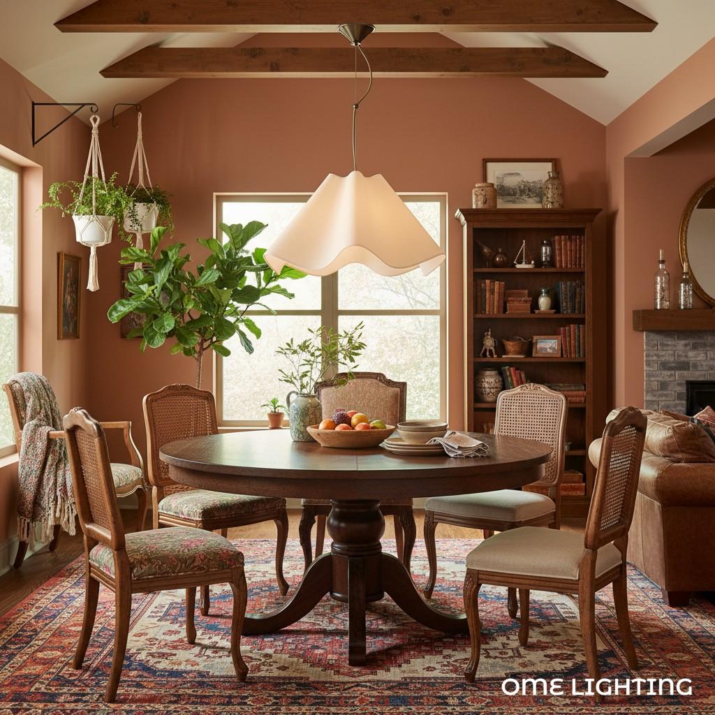 Freyza | Curve Modern Linen Pendant Light