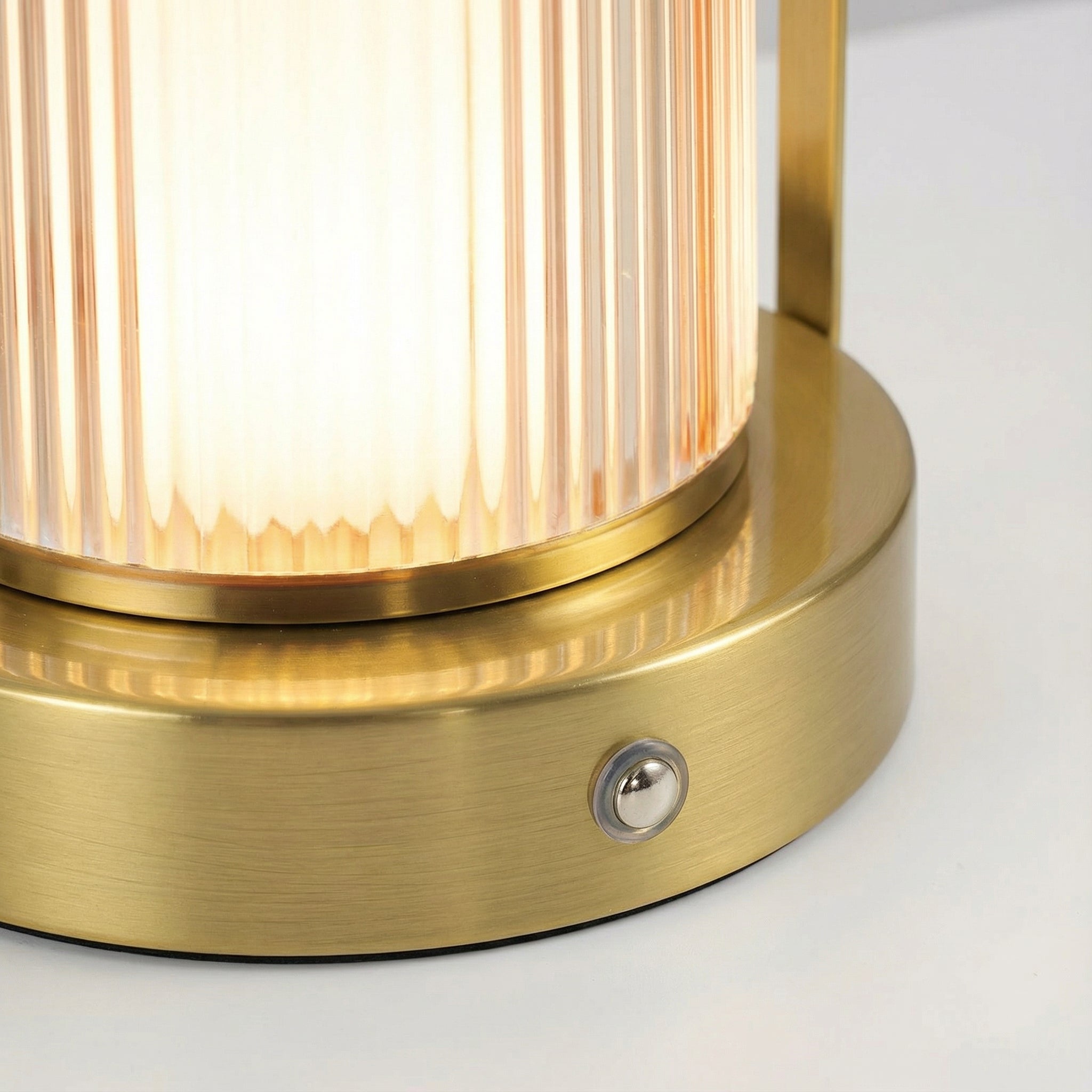 Freyza - Rechargeable LED Table Lamp Cordless Brass Touch Dimmer Lantern 23.5cm / 9.3in