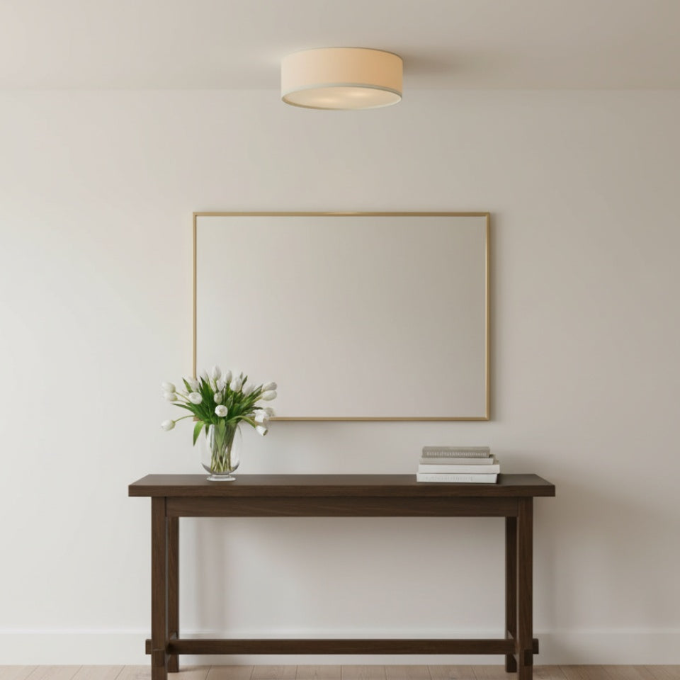 Freyza | Linen Ceiling Light – Modern Bedroom Living Room