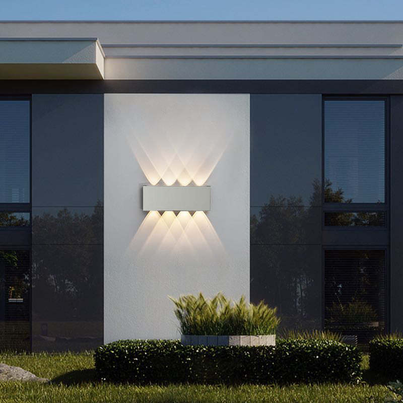 Freyza | Tronix Modern Rectangular Black White Outdoor Wall Light – Modern Garden Porch Exterior