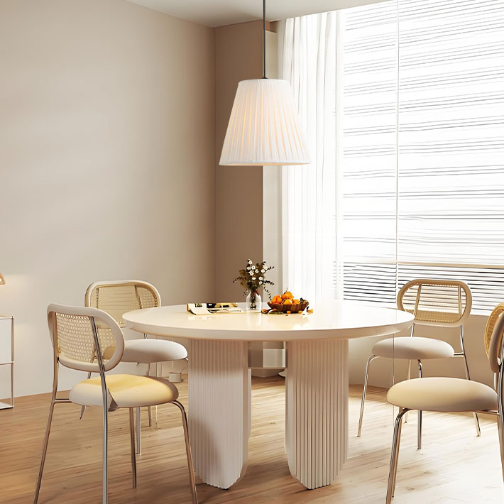 Freyza | Grace Fabric  Pleated Shade Pendant Light
