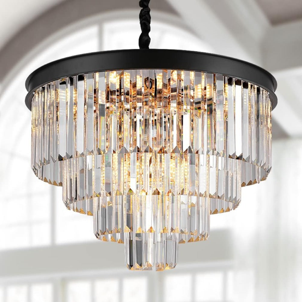Freyza | Suspension moderne en cristal à LED Kristy – Cuisine moderne, salle à manger