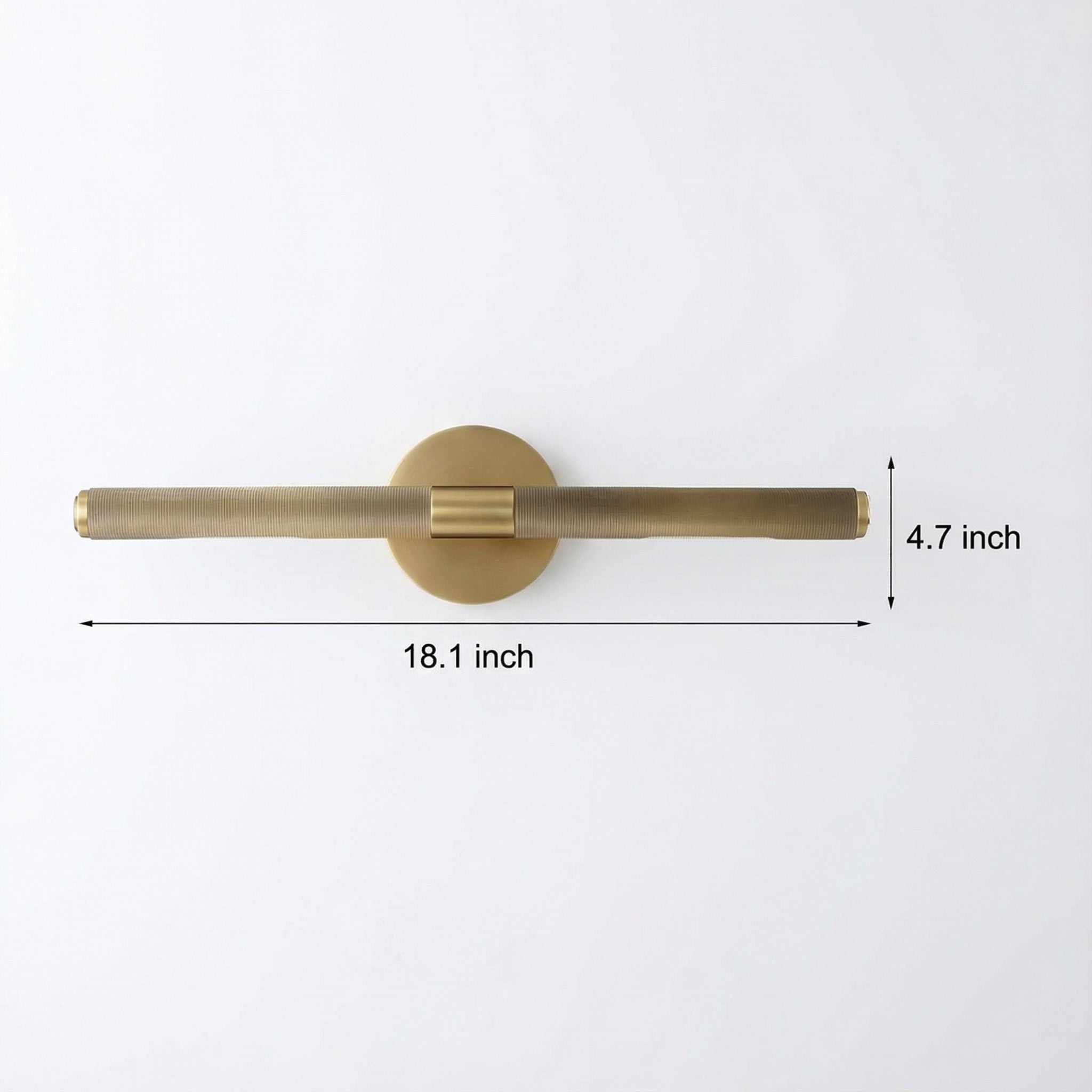 Freyza - LED Vanity Light Bar Swivel Wall Sconce Knurled Iron Aluminum 46cm / 18in